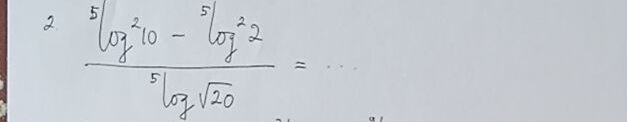 2 frac (sqrt [5)^(20)10-^5log^(52log _20)=·s