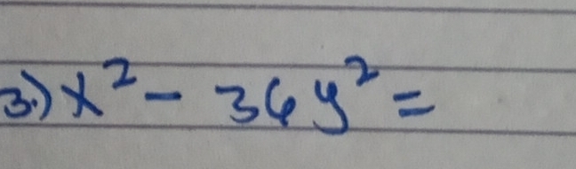 3 ) x^2-36y^2=