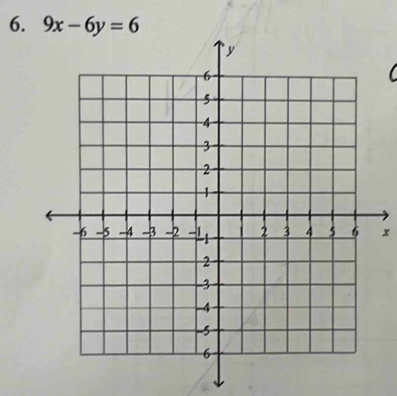 9x-6y=6
x