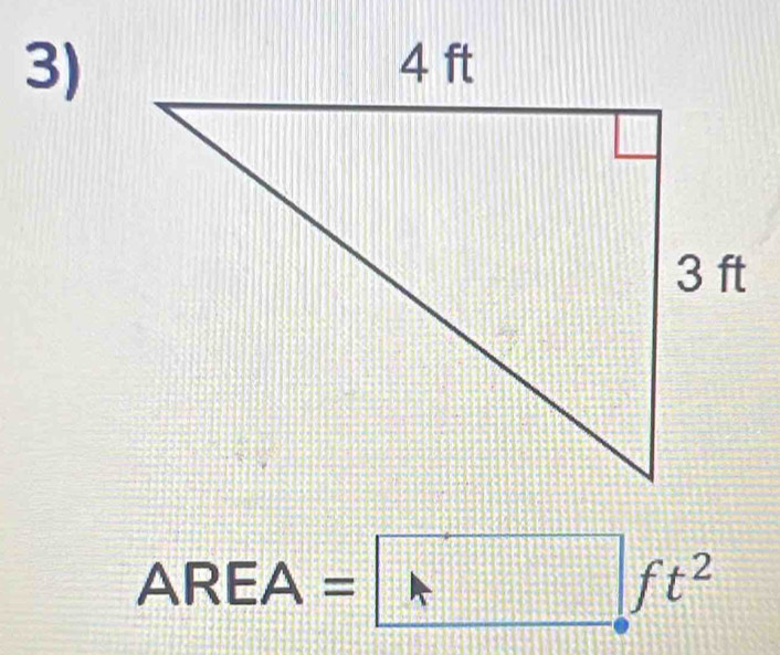 AREA=□ ft^2
x=