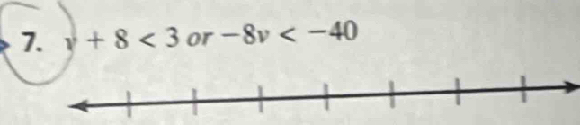 y+8<3</tex> or -8v