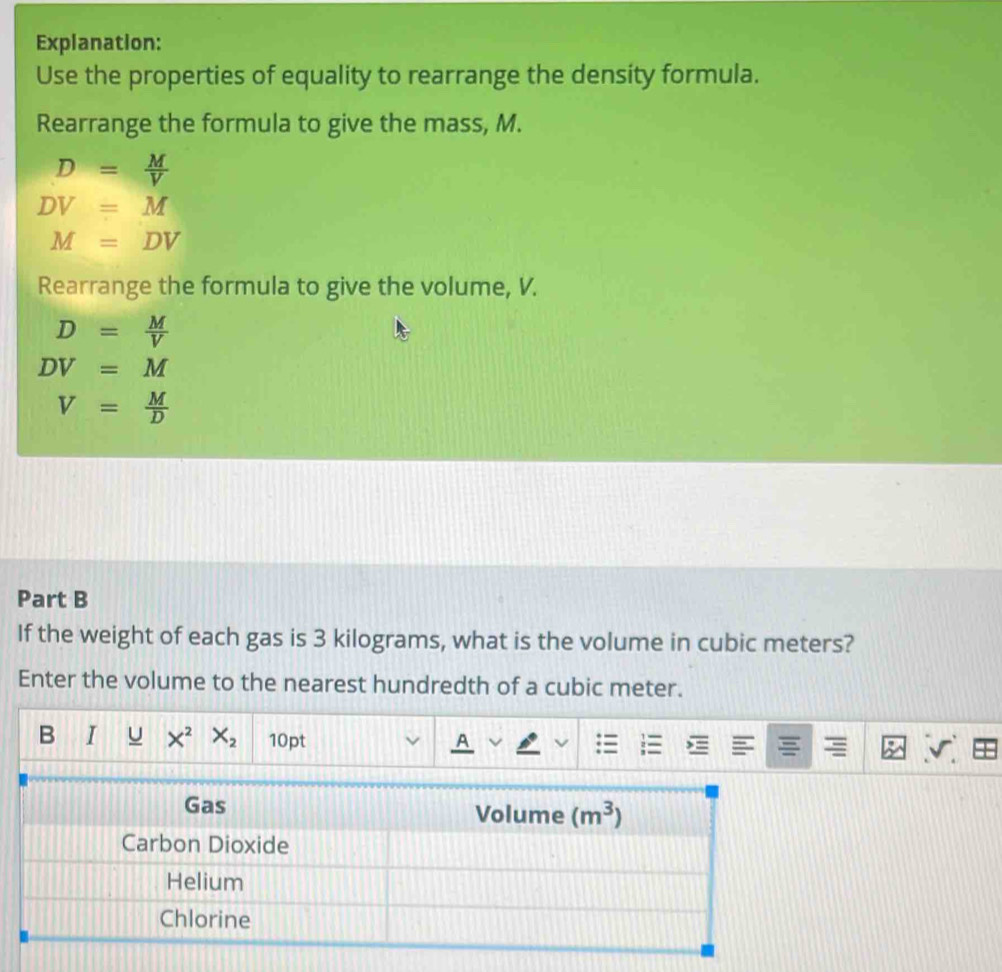 Solved: Explanation: Use the properties of equality to rearrange the ...