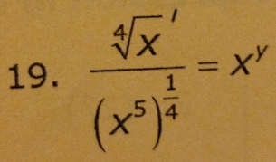 frac sqrt[4](x)'(x^5)^ 1/4 =x'