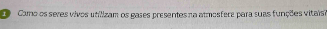 do Como os seres vivos utilizam os gases presentes na atmosfera para suas funções vitais?