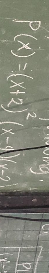 Iig.
P(x)=(x+2)^2(x-4)(x-2
Pl
(y)=