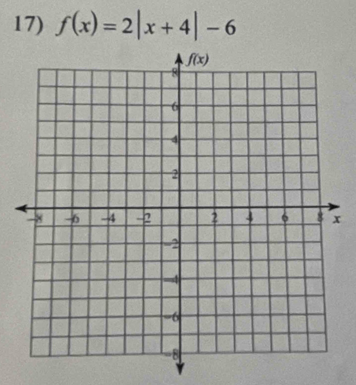 f(x)=2|x+4|-6