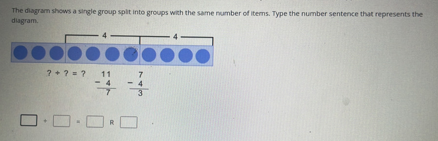 Solved: The diagram shows a single group split into groups with the ...