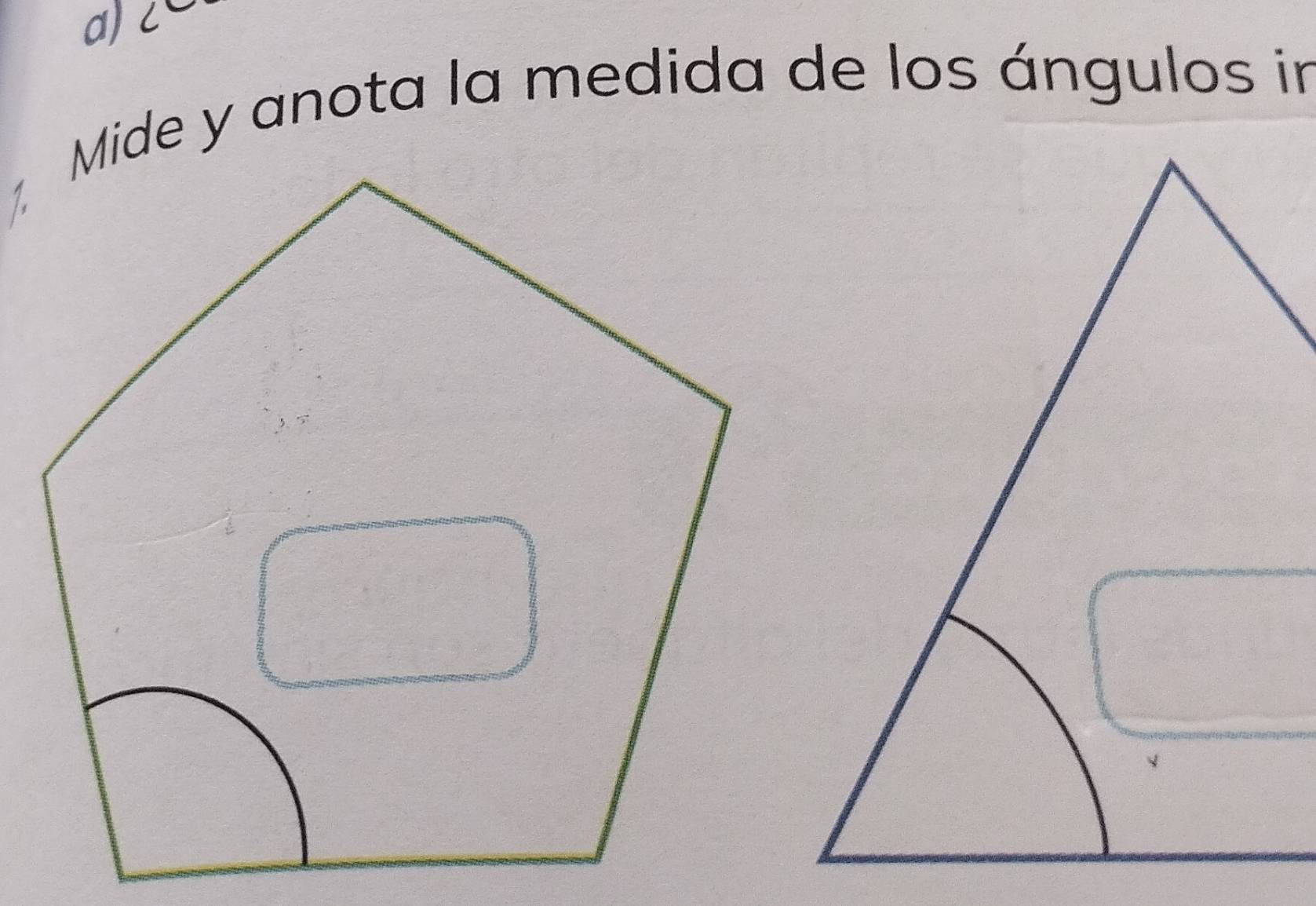 c
Mide y anota la medida de los ángulos in