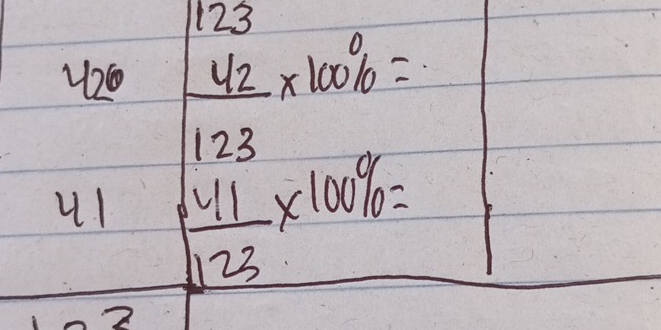 2O 
ul frac  12/123 * 100% frac 23* 100% =
2