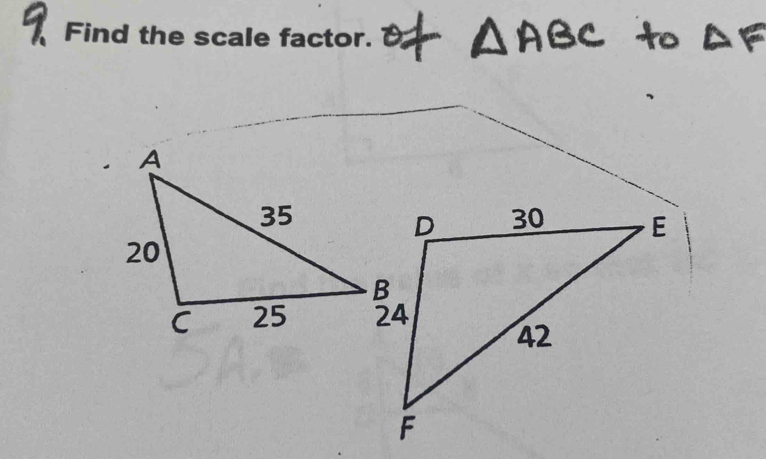 Find the scale factor.