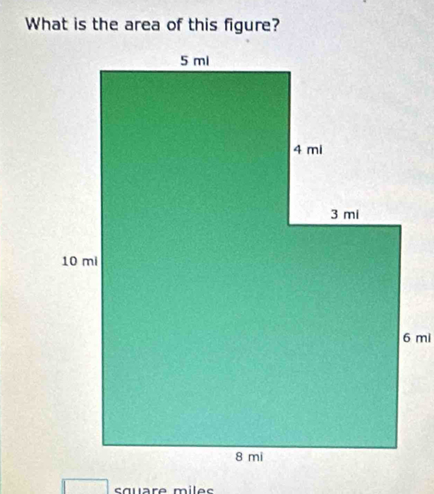 What is the area of this figure? 
s œure m i e