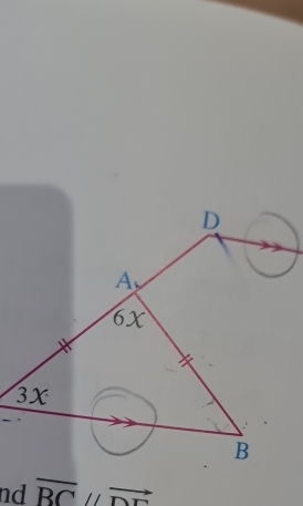 nd overline BCparallel vector DF