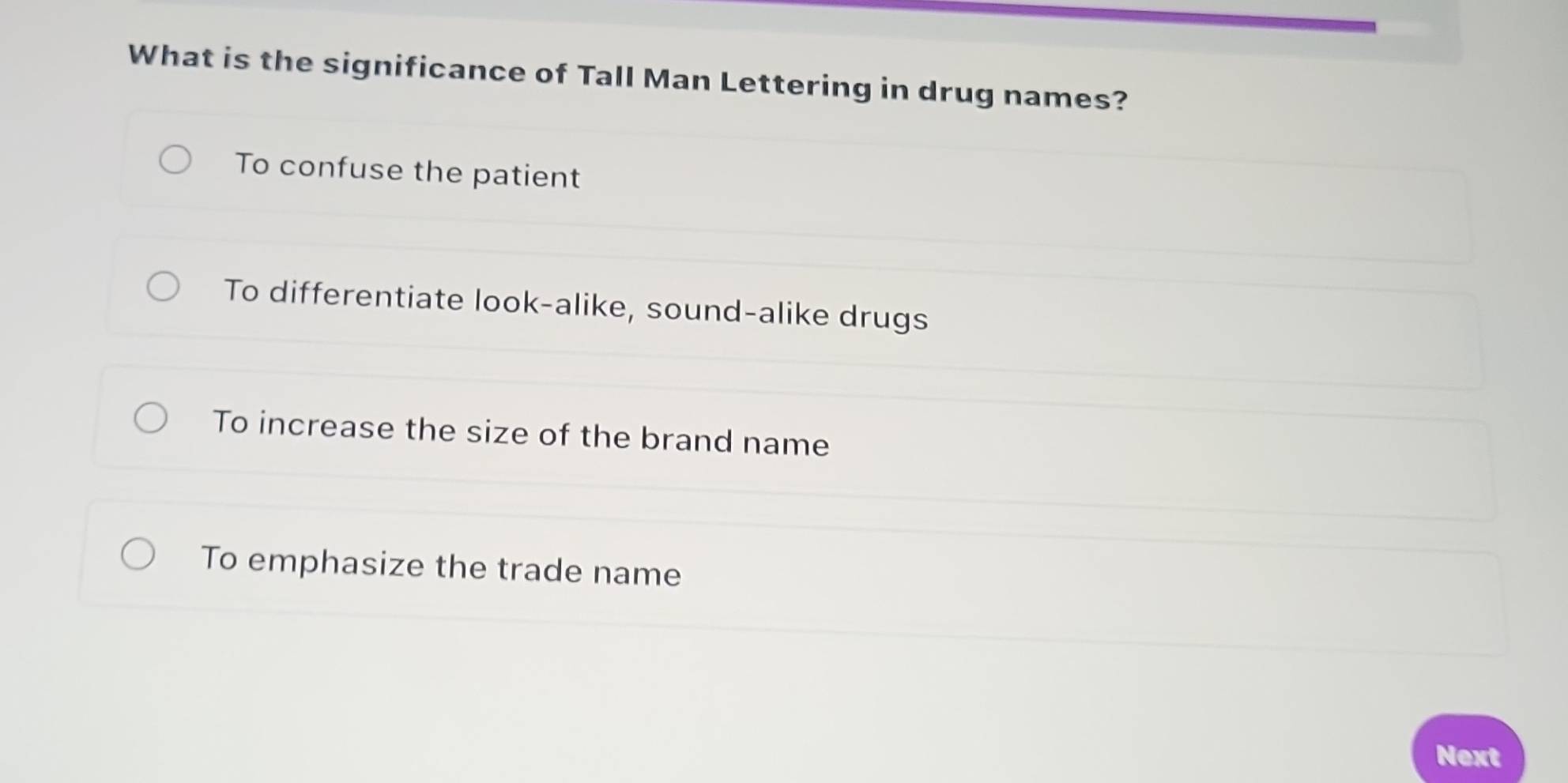 Solved: What is the significance of Tall Man Lettering in drug names ...