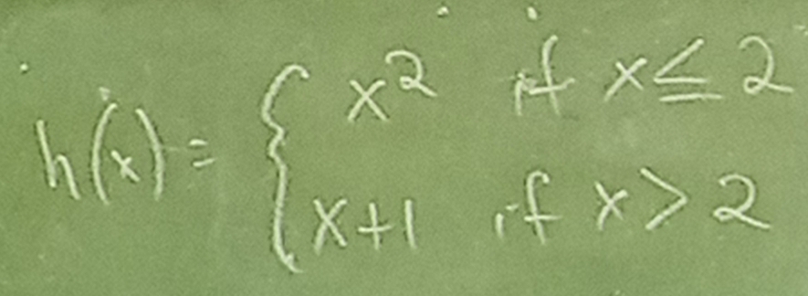 h(x)=beginarrayl x^2ifx≤ 2 x+1,fx≥ 2endarray.