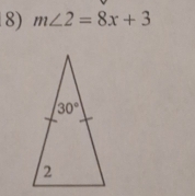 m∠ 2=8x+3