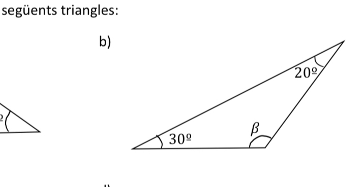 següents triangles:
b)