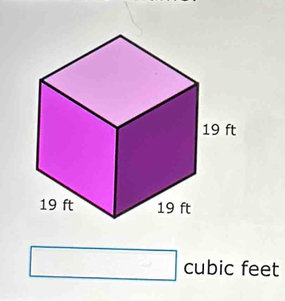 □ cubic feet