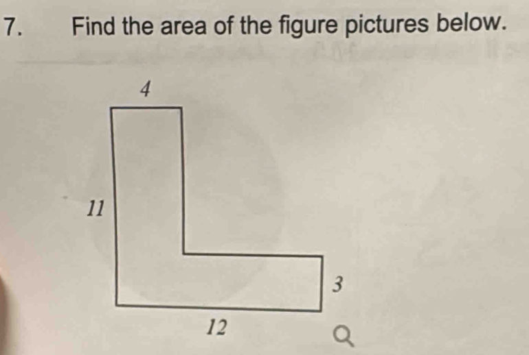 Find the area of the figure pictures below.