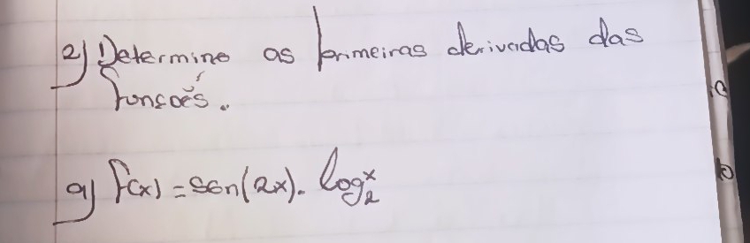 9 f(x)=sen(2x)· log _2^x