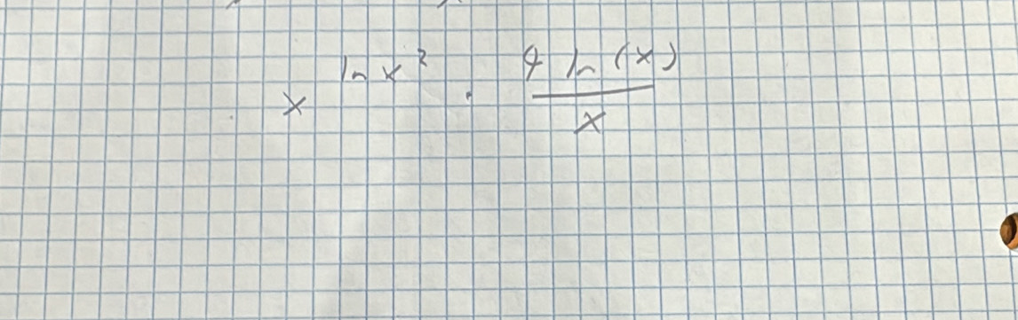 x^(ln x^2)· frac 4ln (x)x