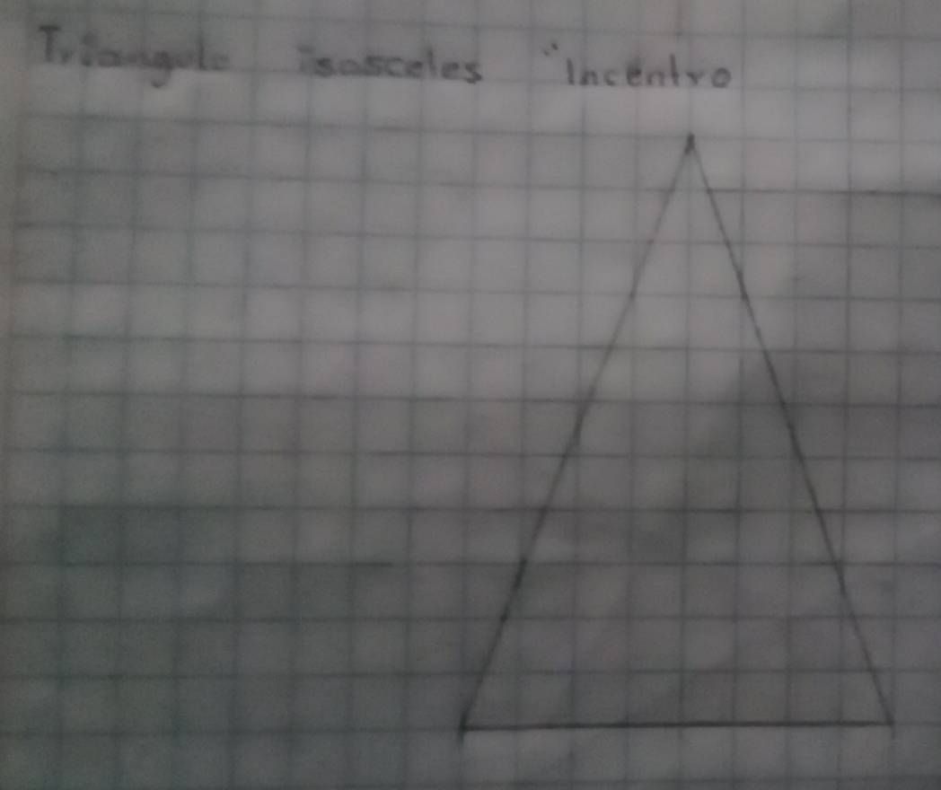 Triangle isasceles incentro