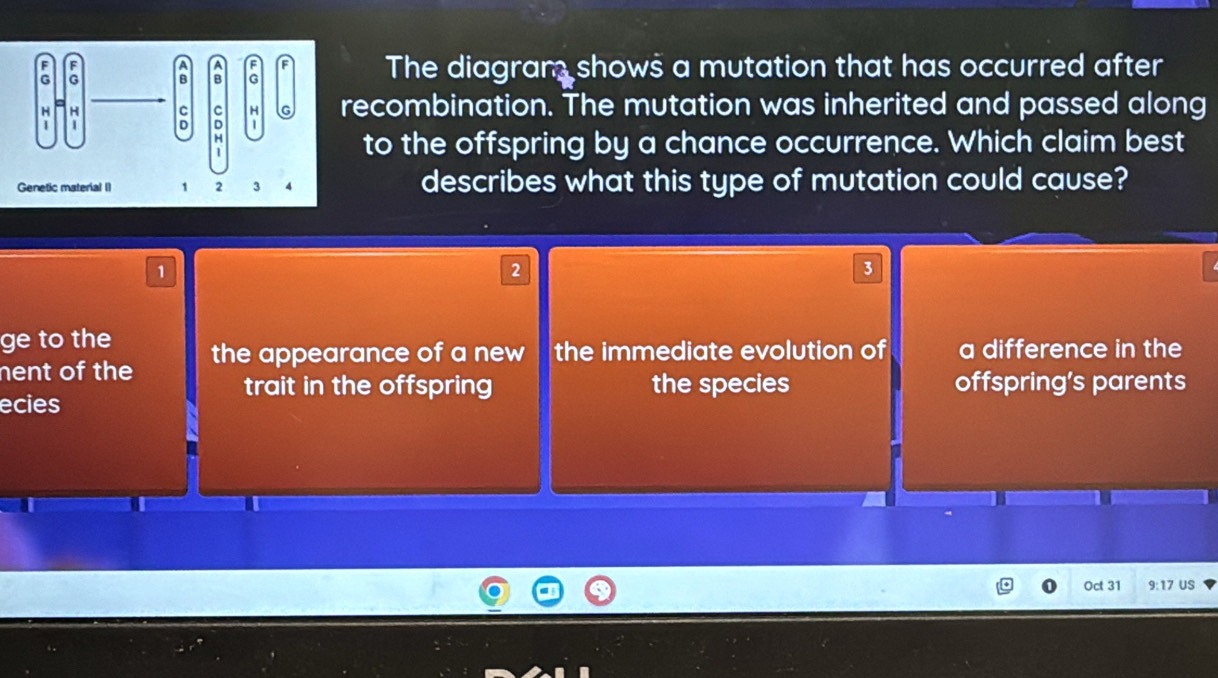 Solved: The diagram shows a mutation that has occurred after ...