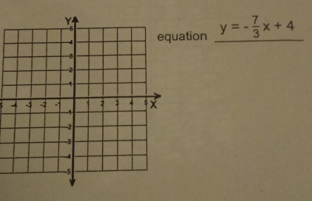 ation y=- 7/3 x+4