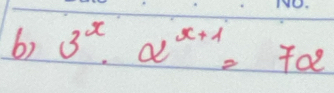 3^x· alpha^(x+1)=7alpha