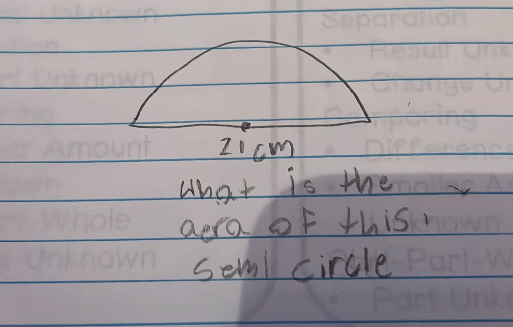 Zocm 
What is the 
aera of this 
seml circle