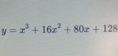 y=x^3+16x^2+80x+128