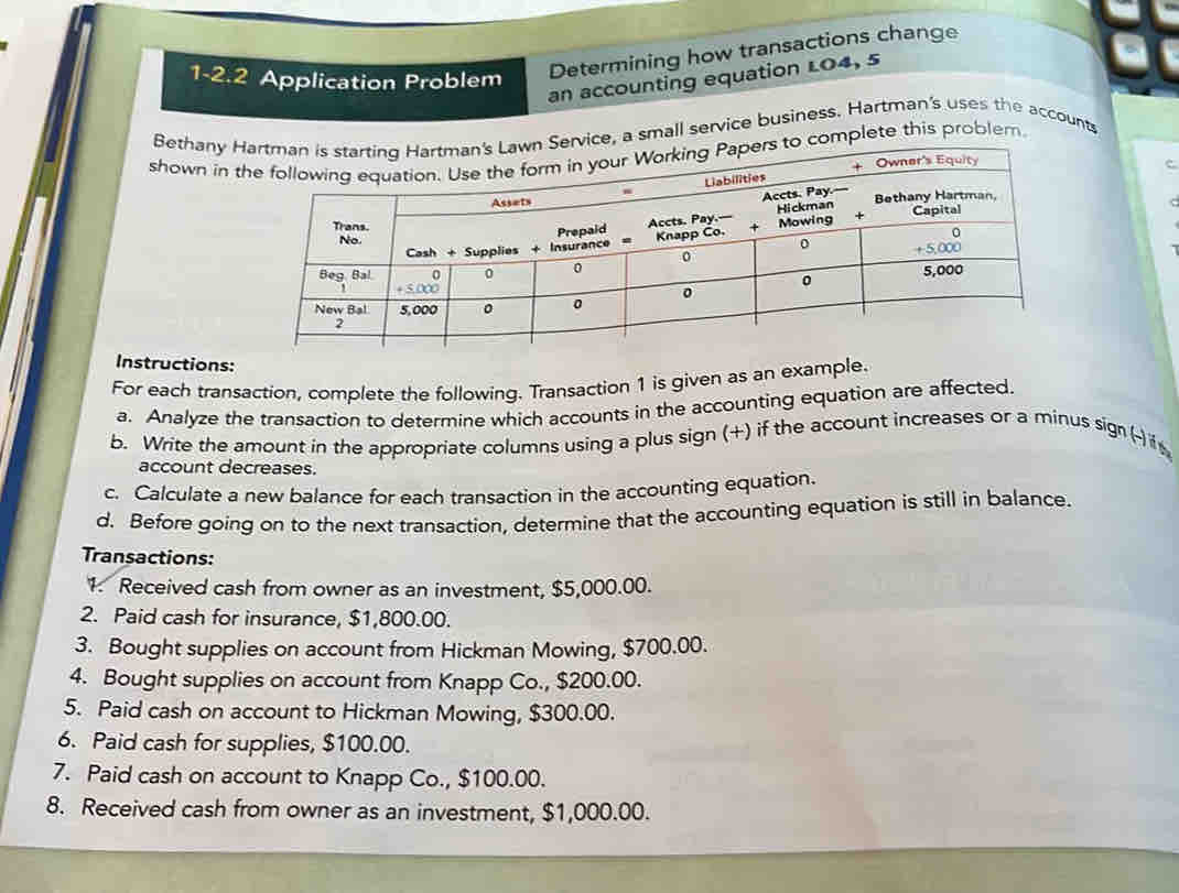 1-2.2 Application Problem Determining how transactions change an ...