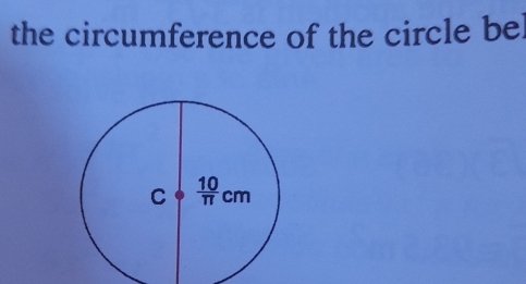 the circumference of the circle be