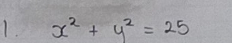 x^2+y^2=25