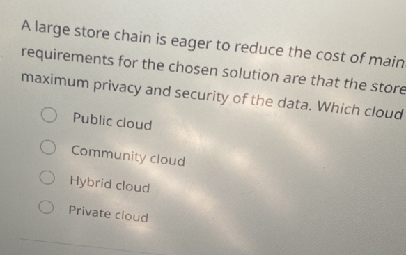 Solved: A large store chain is eager to reduce the cost of main ...