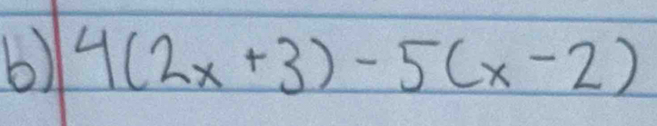 4(2x+3)-5(x-2)