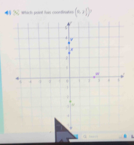 Which point has coordinates (0,2 1/2 )
Seaitn