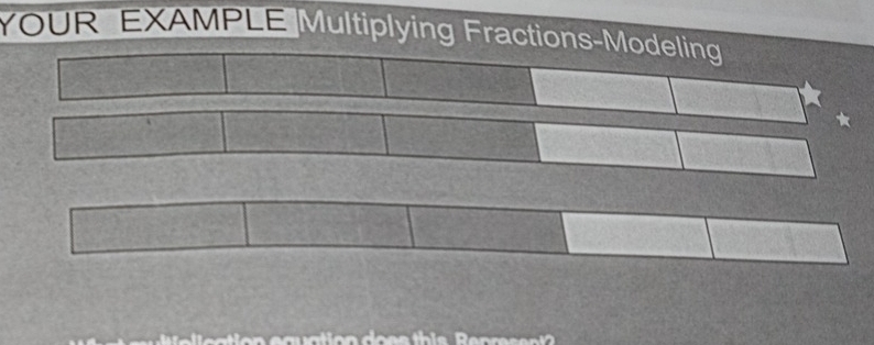 YOUR EXAMPLE Multiplying Fractions-Modeling