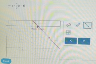 y+1= 4/3 (x-4)
× 
Chec