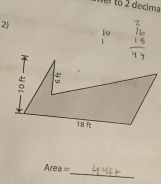 ver to 2 decima 
2) 
_
Area =