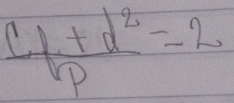  (cp+d^2)/p =2