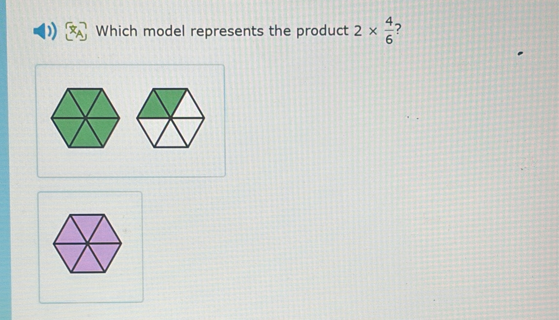 Which model represents the product 2*  4/6  ?