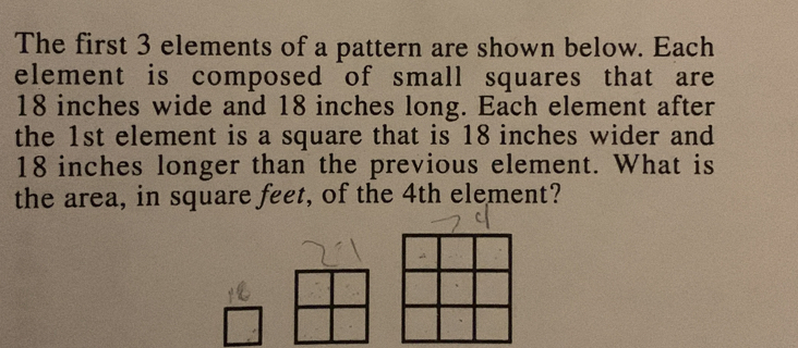 Solved: The first 3 elements of a pattern are shown below. Each element ...