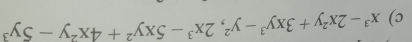 x^3-2x^2y+3xy^3-y^2, 2x^3-5xy^2+4x^2y-5y^3