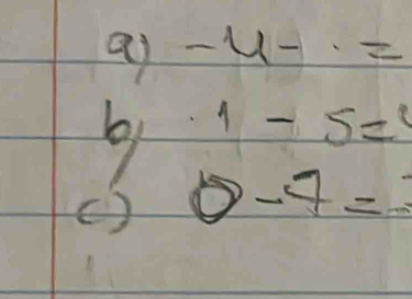 -4-· =
B1 1-5=
( ) 0-7=