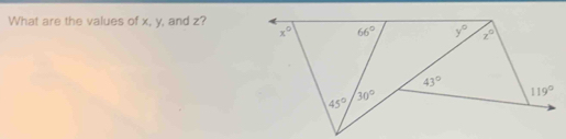 What are the values of x, y, and z?