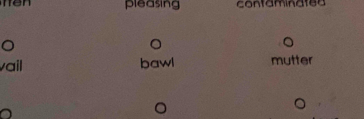 pleasing contaminated 
vail bawl mutter