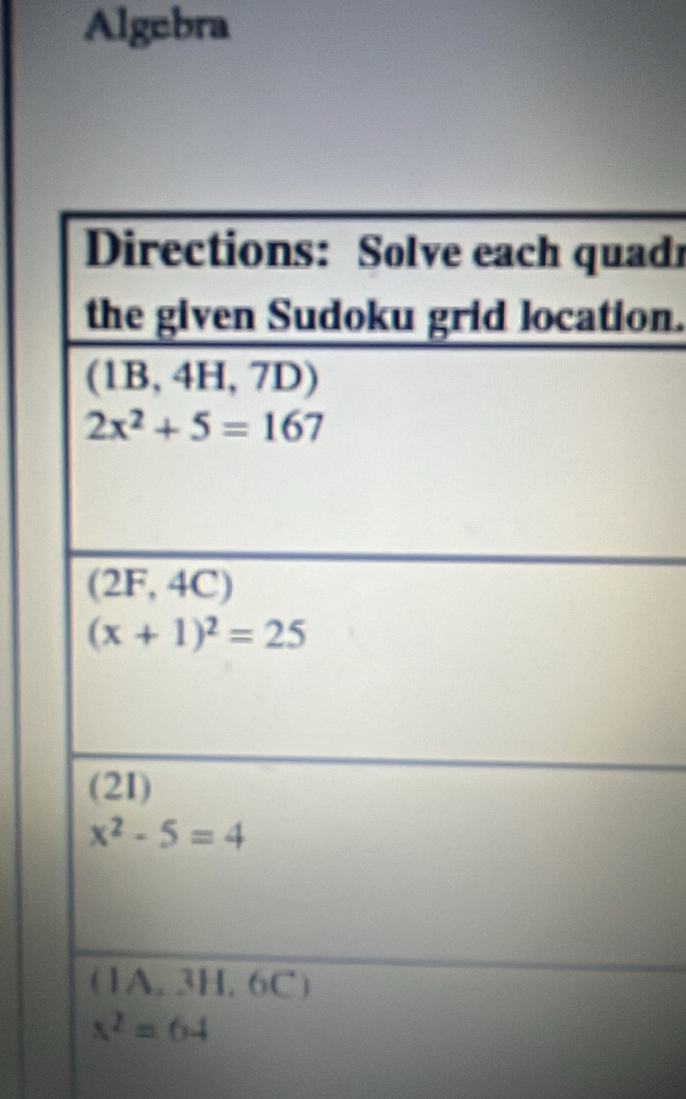 Algebra
adr
on.