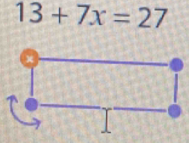 13+7x=27