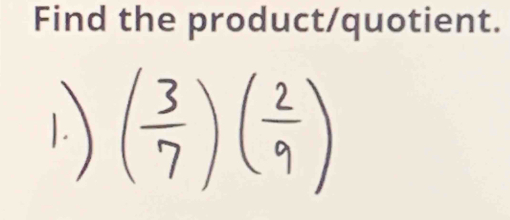 Find the product/quotient.