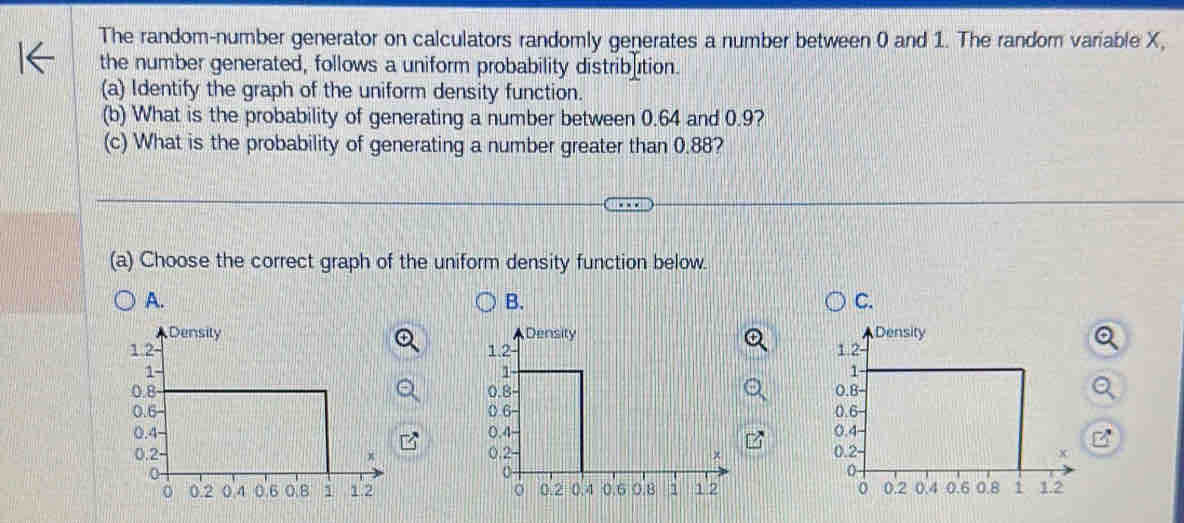 Solved: The random-number generator on calculators randomly generates a ...